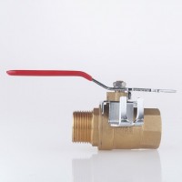 Gold supplier fashion design threaded lockable rotary handles stop 1 inch cock brass ball valve with limit switch