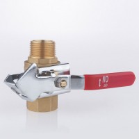 Reliable supplier competitive price threaded lockable rotary handles stop 1 inch cock brass ball valve dn50